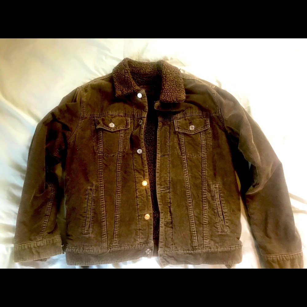 Gap corduroy faux fur/sherpa men’s jacket coat
